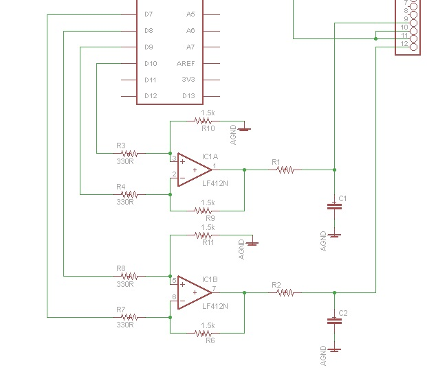 Microcontroller and Op-Amp Circuit